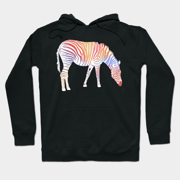 Rainbow zebra, imaginary print Hoodie by KINKDesign